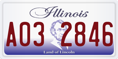 IL license plate A032846