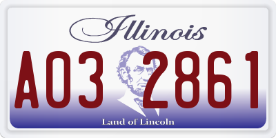 IL license plate A032861