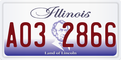 IL license plate A032866