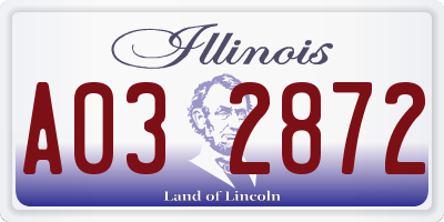 IL license plate A032872