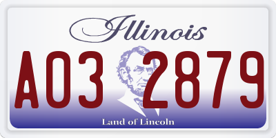 IL license plate A032879