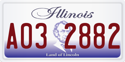 IL license plate A032882