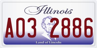 IL license plate A032886