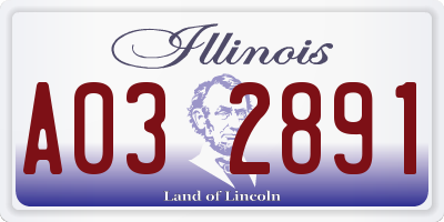 IL license plate A032891