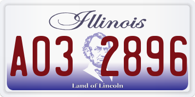 IL license plate A032896