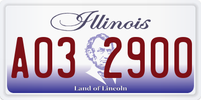 IL license plate A032900