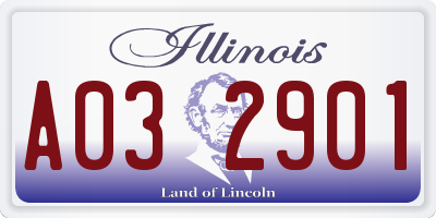IL license plate A032901