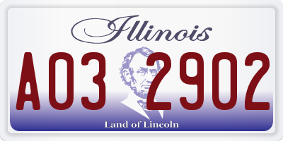 IL license plate A032902
