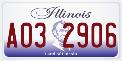 IL license plate A032906