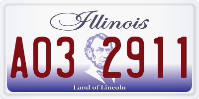 IL license plate A032911