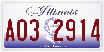 IL license plate A032914