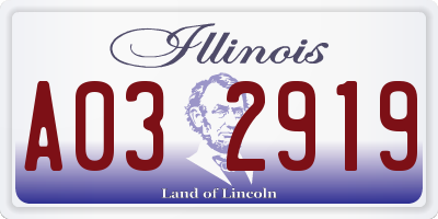 IL license plate A032919