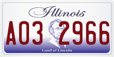IL license plate A032966