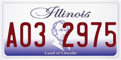 IL license plate A032975