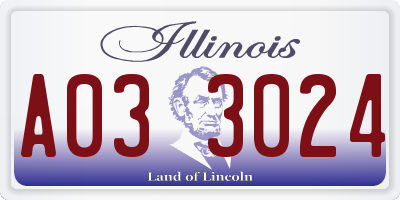 IL license plate A033024