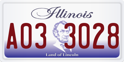 IL license plate A033028
