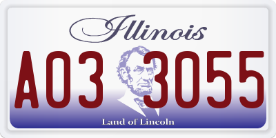 IL license plate A033055