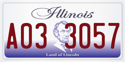 IL license plate A033057