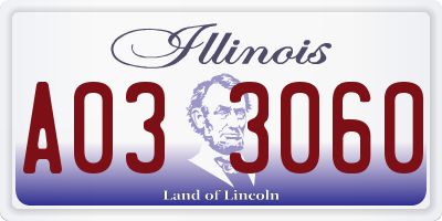 IL license plate A033060