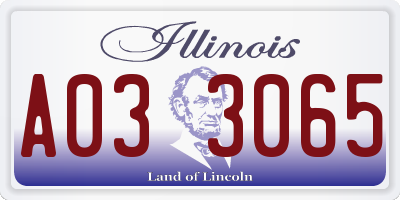 IL license plate A033065