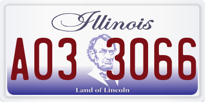 IL license plate A033066