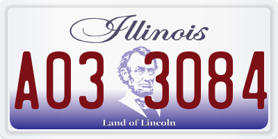IL license plate A033084