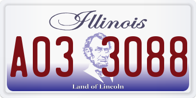 IL license plate A033088