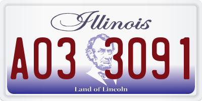 IL license plate A033091