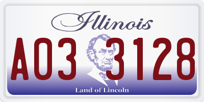 IL license plate A033128
