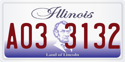 IL license plate A033132