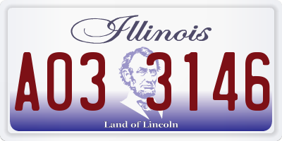 IL license plate A033146