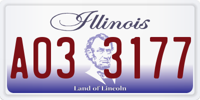 IL license plate A033177