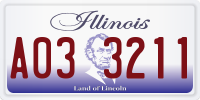 IL license plate A033211