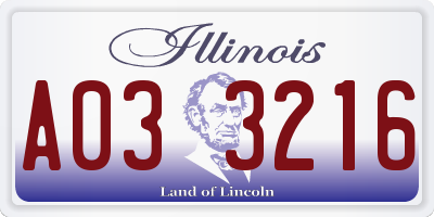 IL license plate A033216