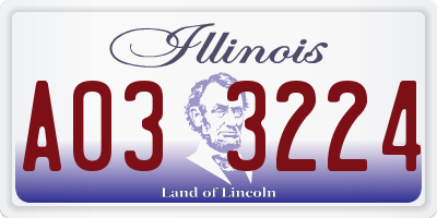 IL license plate A033224