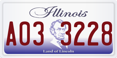 IL license plate A033228
