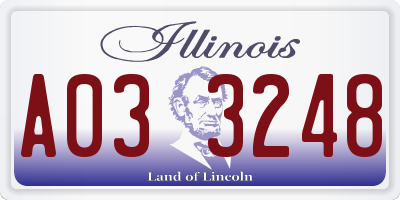 IL license plate A033248