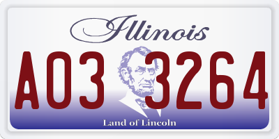 IL license plate A033264