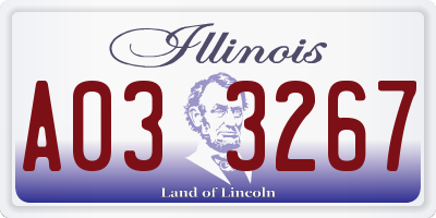 IL license plate A033267