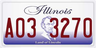 IL license plate A033270