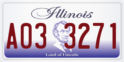 IL license plate A033271