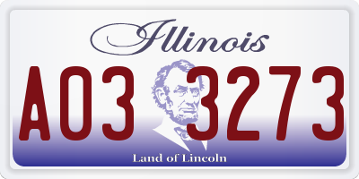 IL license plate A033273