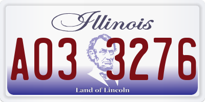 IL license plate A033276