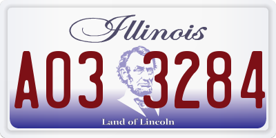 IL license plate A033284