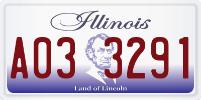 IL license plate A033291