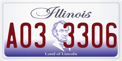 IL license plate A033306