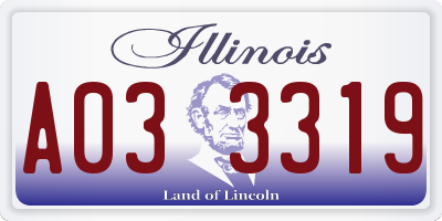 IL license plate A033319