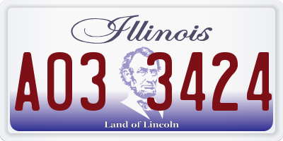 IL license plate A033424