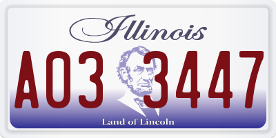 IL license plate A033447