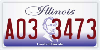 IL license plate A033473